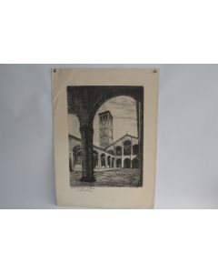 Gravure Carlo VITALE San Ambrogio Milano Italie