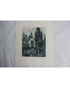 Lithographie originale République tchèque Českého fondu výtvarných umění