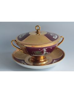 Écuelle à bouillon porcelaine de Paris Nast Empire