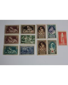 Timbres France lot 1937-1940 sur la santé neufs
