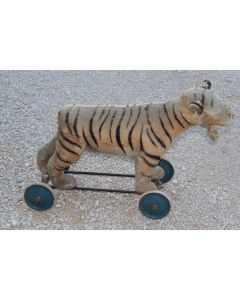 STEIFF Ancien jouet à tirer Tigre