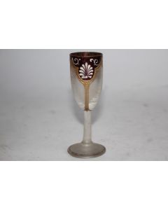 Ancien verre à liqueur émaillé