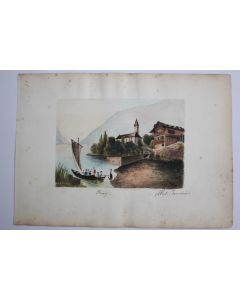 Aquarelle originale Albert Jeanrenaud Brienz Suisse