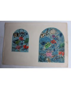 Marc CHAGALL Lithographies La tribu de Ruben Vitraux pour Jérusalem