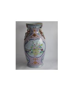 Grand vase porcelaine HEREND Hungary Dauphins