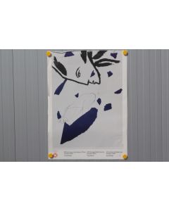 Affiche XIVe Jeux Olympiques hiver Sarajevo 1984 Mimmo PALADINO