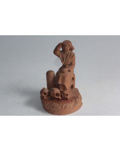 Sculpture terracotta Vieille femme Italie