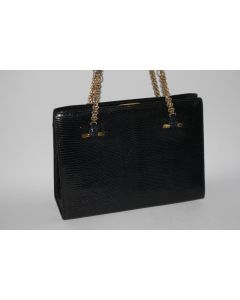 Sac à main vintage serpent bleu nuit