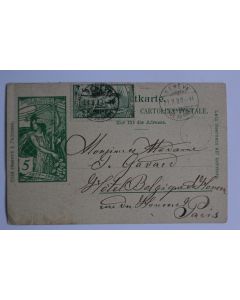 Entier postal Suisse jubilé de l'union postale 1900