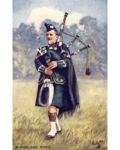 CPA Militaria illustrateur Oilette A Highland Piper
