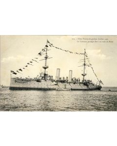 CPA 29 FINISTERE BREST 213 Fêtes Franco-Anglaises Le Croiseur protégé Doris en rade de Brest