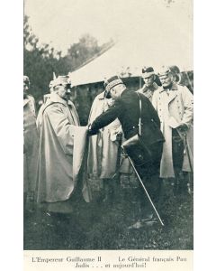 CPA Militaria Empereur Guillaume II Général Français Pau Soldat armée