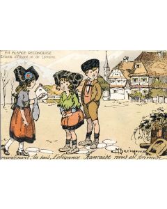 CPA illustrée MARECHAUX C. Enfants ALSACE