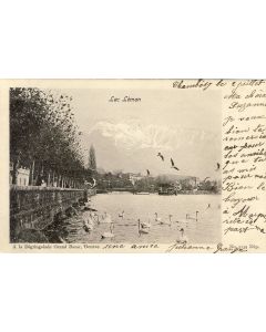 CPA Suisse Genève Lac Léman Grand Bazar 1903