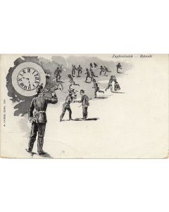 CPA Militaria Guerre 1914-18 Retraite Zapfenstreich Soldat horloge suisse