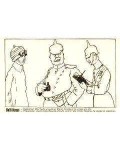 CPA Illustrée Militaria Wolff Bureau Satire propagande politique
