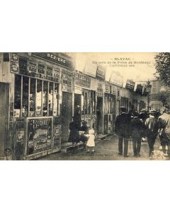 CPA 34 HERAULT BEZIERS Un coin de la Foire de Bordeaux Maison Blayac Vin alcool Vermouth eau de vie animé rare 1916