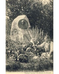 CPA 68 HAUT RHIN Le Hohneck Frontière d'Alsace. Touchant souvenir à la mémoire de Brunotte statue stelle