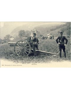 CPA Militaria Soldats Régiment Suisse Artillerie