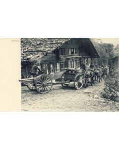 Carte Postale ancienne militaire Suisse Artillerie campagne