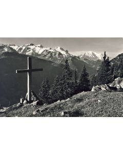 CPA SUISSE Valais A la Creusa s. Les Marécottes et s. Salvan La croix