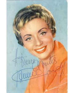 CP Autographe Artiste Chanteuse Annie Cordy dédicace