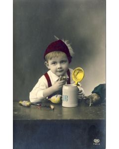 CPA Militaria Patriotique Enfant Guerre