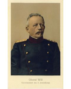 CPA Militaria Oberst WILL Commandant du 3e corps d'armée