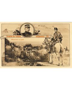 CPA Militaria Armée Suisse Occupations des frontières Mitrailleurs au guet Colonel Will