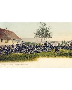 CPA Militaria Armée Suisse Attaque au village Angriff auf das Dorf