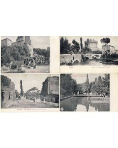 4 CPA ITALIE Italia Tivoli Villa d'Este Adriana Ponte Lucano sull' Aniene