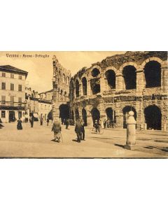 CPA ITALIE Italia Verona Verone Arena Dettaglio animée