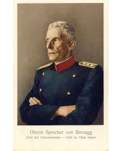 CPA Militaria Suisse Oberst Sprecher Von Bernegg Chef état major