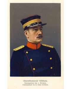 CPA Militaria Oberstdivisionär Wildbolz Commandant de la 3ème division