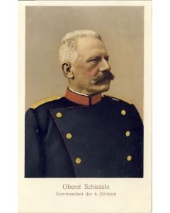 CPA Militaria Chef armée Suisse Oberst Schiessle 6ème division