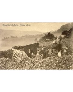 Carte Postale ancienne Batterie enfouie