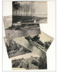 5 CPA SUISSE GENEVE Hermance Quai La Tour village Jura environ 1911