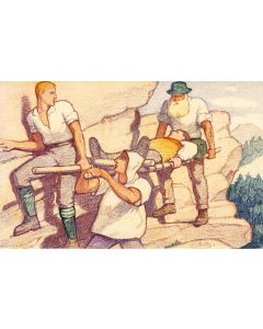 Entier postal Suisse Fête Nationale 1921 Caritas Transport d´un blessé