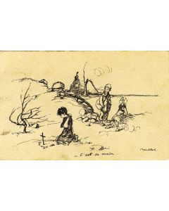 CPA illustrée POULBOT A Ternois N°3 Enfants guerre 1918