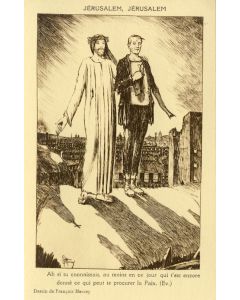 CPA illustrée François MERCEY Guerre Mort vivant Patrie Satire RARE