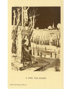 CPA illustrée François MERCEY Guerre Mort vivant Patrie Satire RARE