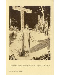 CPA illustrée François MERCEY Guerre Mort vivant Patrie Satire RARE