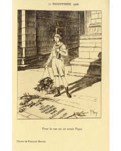 CPA illustrée François MERCEY Guerre Mort vivant Patrie Satire RARE
