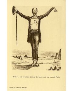 CPA illustrée François MERCEY Guerre Mort vivant Patrie Satire RARE