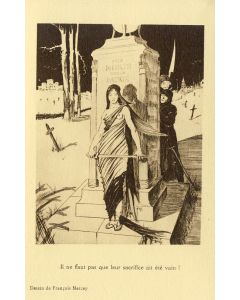 CPA illustrée François MERCEY Guerre Mort vivant Patrie Satire RARE