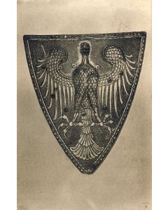 CPA Suisse Valais Sion Musée de Valère Écu Rarogne Aigle Écusson