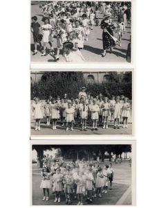 3 CP Photo Suisse Neuchatel 1950 enfants école
