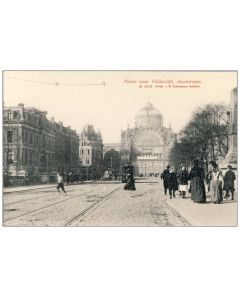 CPA Amsterdam Paleis voor Volksvlijt Tramway animé