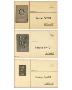 3 CP Publicité Almanach Pestalozzi Librairie PAYOT Lausanne Suisse