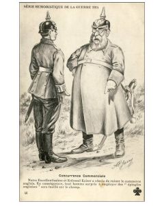 CPA illustrée A.P. JARRY Kaiser Satire Humour Guerre 1914